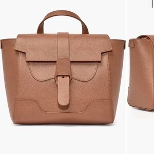 Midi Maestra Pebbled Leather 4-Way Convertible Handbag